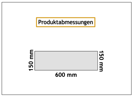 Befliesbare Duschablage – L-Winkel – Typ 600B – Rechteck Ablage – Edelstahl gebürstet